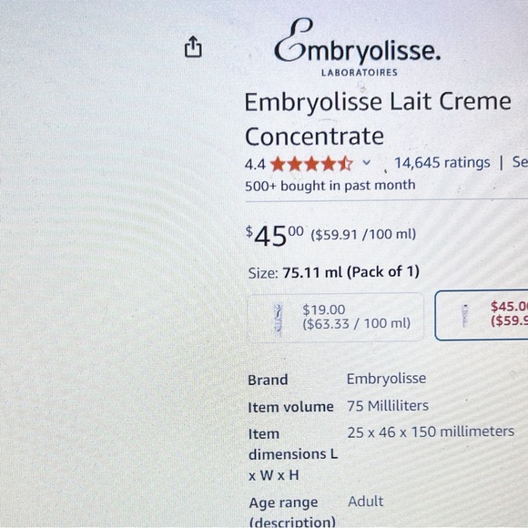 Embryolisse - Brand new still in the box multiple function cream - Picture 2 of 3